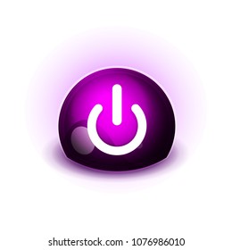 Power button icon, start symbol, vector illustration