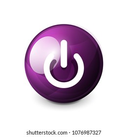Power button icon, start symbol, vector illustration