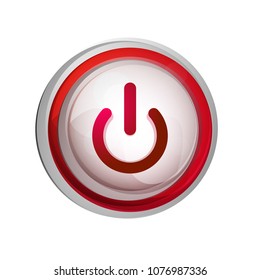 Power button icon, start symbol, vector illustration