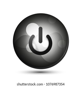 Power button icon, start symbol, vector illustration