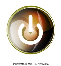 Betriebsschalter-Symbol, Startsymbol, Vektorgrafik