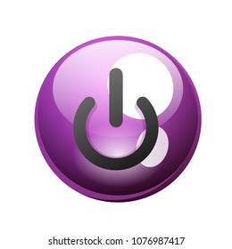 Power button icon, start symbol, vector illustration