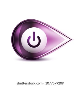 Power button icon, start symbol, vector illustration