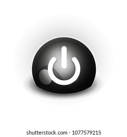 Power button icon, start symbol, vector illustration