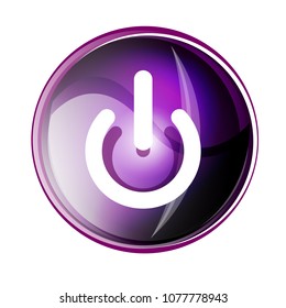 Power button icon, start symbol, vector illustration