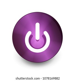 Power button icon, start symbol, vector illustration