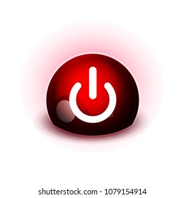 Power button icon, start symbol, vector illustration