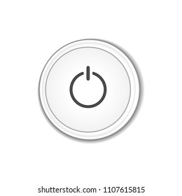 Power button icon, switch on/off symbol. Vector illustration.