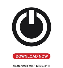 Power button icon. Power button symbol. Flat design. Stock - Vector illustration - Vector