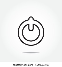 power button icon symbol. vector illustration