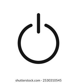 Power button icon Thin line art isolated