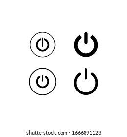 Power button icon in a trendy design