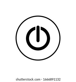 Icono de botón de encendido en un diseño moderno