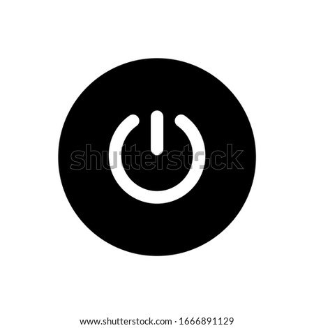 Power button icon in a trendy design