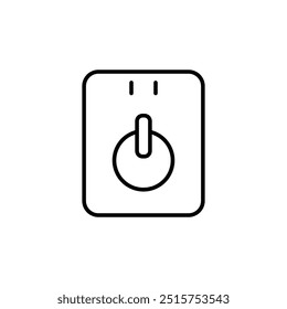 Ícone do botão liga/desliga - Símbolo universal de liga/desliga para dispositivos eletrônicos, gráfico minimalista de controle de energia preto e branco, sinal de parada de início digital, gerenciamento de energia, elemento de interface, interação com o usuário