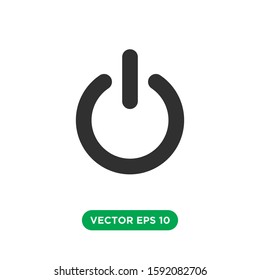 power button icon vector concept design template
