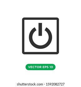 power button icon vector concept design template