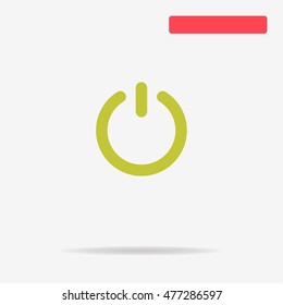 Power button icon. Vector concept illustration for design.