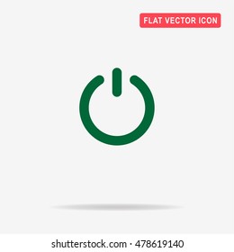 Power button icon. Vector concept illustration for design.