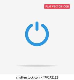 Power button icon. Vector concept illustration for design.