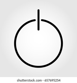 power button icon vector flat design