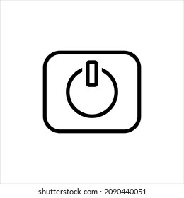 Power button icon vector graphic illustration