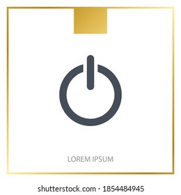 Power button icon. Vector illustration EPS 10.
