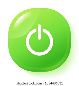 Power button icon. Vector illustration EPS 10.