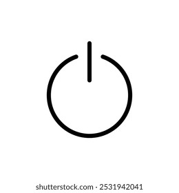 Power button icon vector illustration isolated on white background.