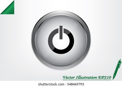 power button icon vector illustration.