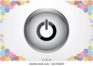 power button icon vector illustration .