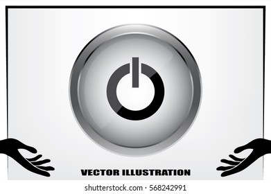 power button icon vector illustration EPS 10