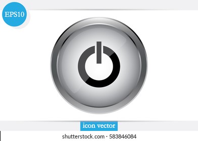 power button icon vector illustration.