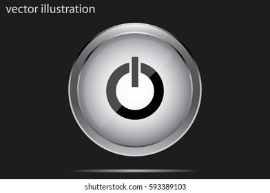 power button icon vector illustration.