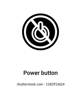 Power button icon vector isolated on white background, logo concept of Power button sign on transparent background, filled black symbol