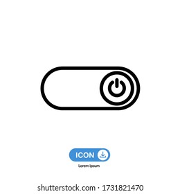 power button icon vector isolated on white background