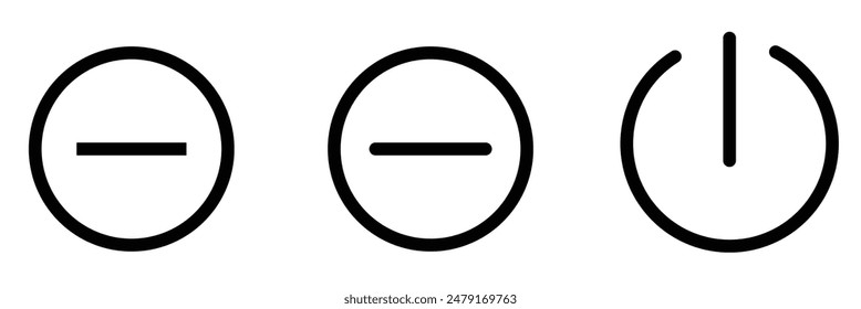  Power button icon vector isolated on white background, logo concept of power button sign on white background, black filled symbol icon