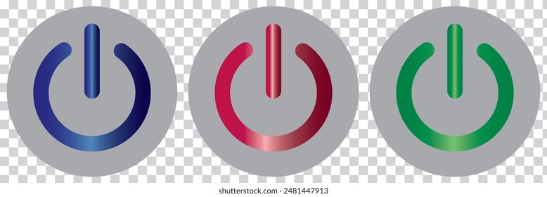 Vector de Botón de energía aislado sobre fondo blanco, concepto de logotipo de Botón de energía en fondo transparente, icono de símbolo relleno negro