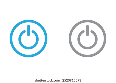Vetor do ícone do botão de energia isolado no fundo branco, conceito do logotipo do sinal do botão de energia no fundo branco, ícone de símbolo de preenchimento preto