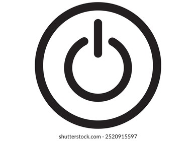 Vector del icono del Botón de poder aislado en el fondo blanco, concepto del logotipo de la muestra del Botón de poder en el fondo blanco, icono lleno negro del símbolo