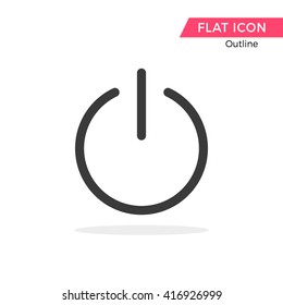 Power button icon Vector Object Picture Image Graphic Glyph Outline Icon