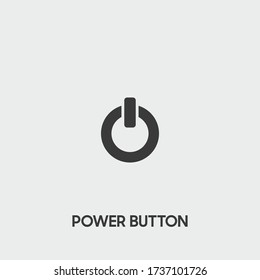 power button icon. power button vector on gray background