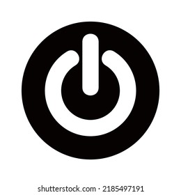 power button icon vector, on off button