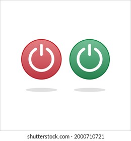 Power button icon vector onoff Good for power off button or power icon in web, phone apps, and more.