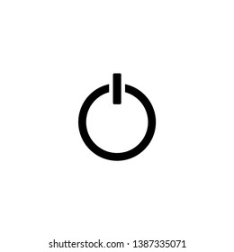 Power button icon vector. Start vector illustration. Flat design style.