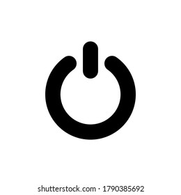 Power button icon vector. Switch symbol illustration on white background