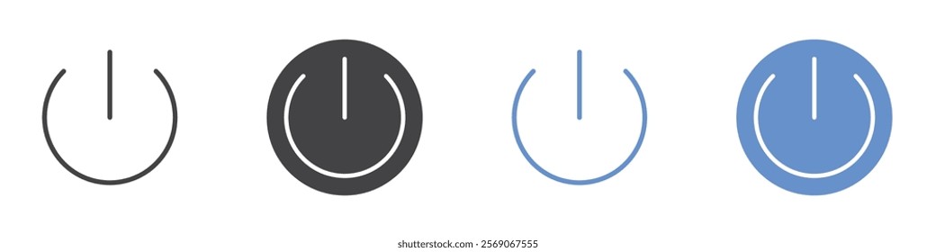Power button icon vector symbol outline sign