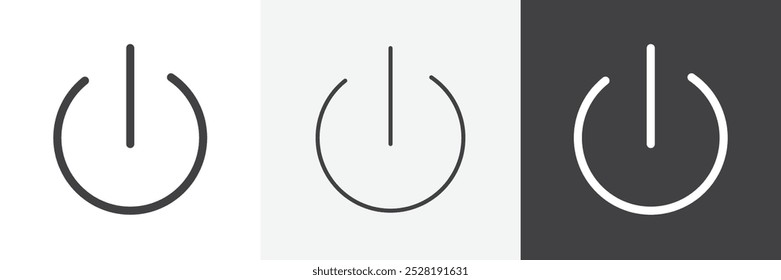 Power-Taste-Symbol.Trendige moderne flache lineare Vektorgrafik auf weißem Hintergrund.