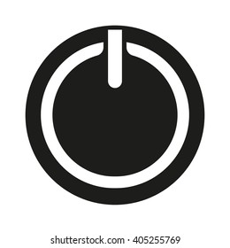 Power Button isolated black icon.