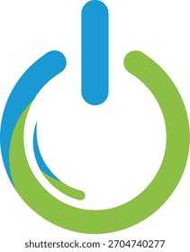 Power button isolated on, a symbol of energy, control, and technology concept